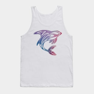 Purple Orca Whale Tattoo Tank Top